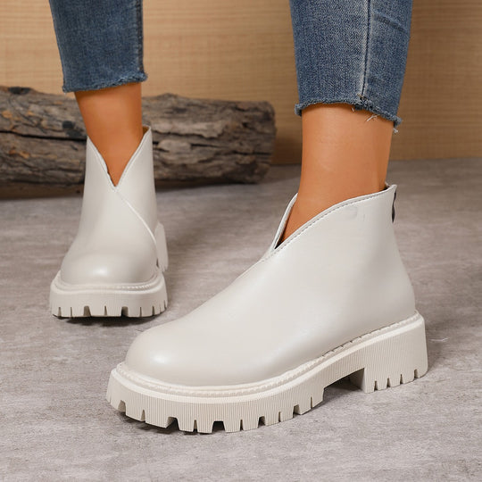 Damen Modische Chelsea-Boots mit trendigem Plateau und rutschfester Sohle Heidi-Mode