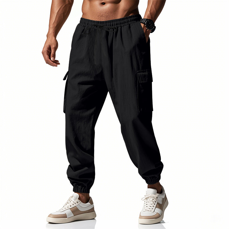 Herren Cargo-Hose mit elastischem Bund und praktischen Seitentaschen Heidi-Mode