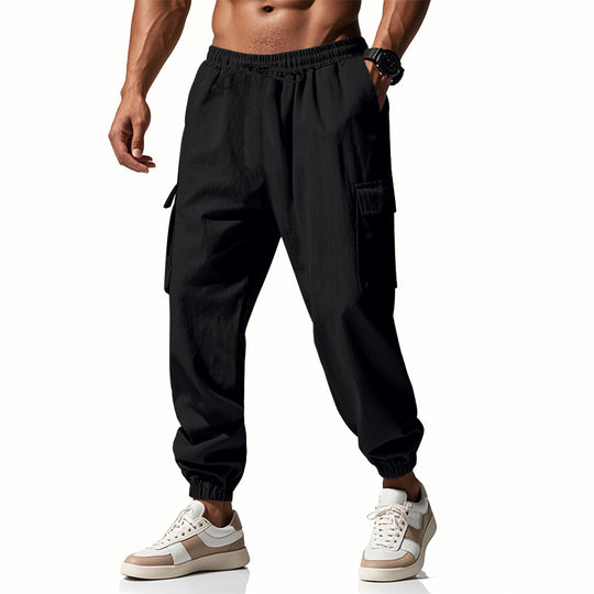 Herren Cargo-Hose mit elastischem Bund und praktischen Seitentaschen Heidi-Mode