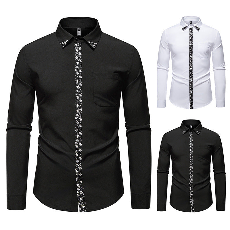 Herren Hemd mit floralem Design und eleganter Knopfleiste Heidi-Mode