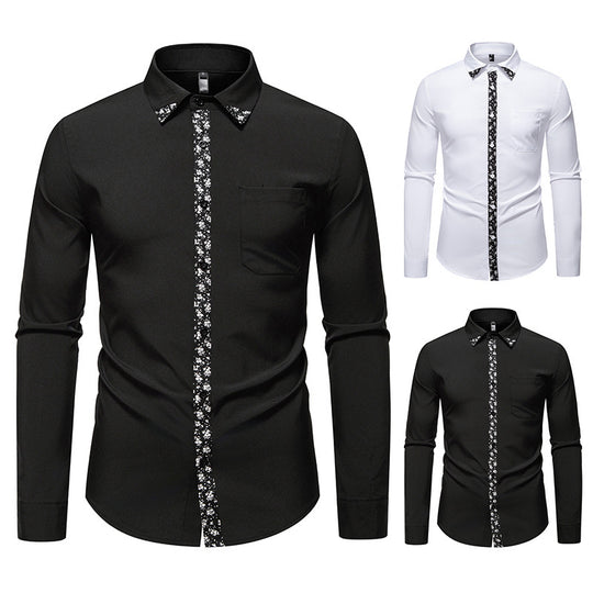 Herren Hemd mit floralem Design und eleganter Knopfleiste Heidi-Mode