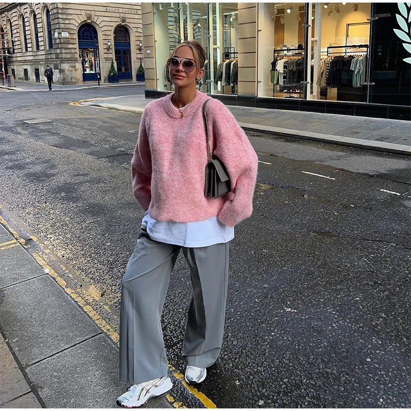 Damen Kuscheliger Oversized-Pullover Heidi-Mode