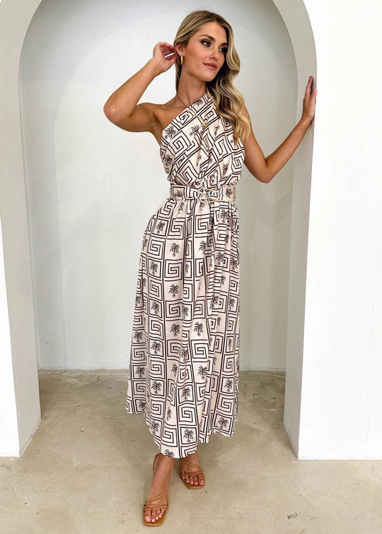 Heidi-Mode | Frühling Sommer Ein Schulter Schlank Taille Röhren Zu Oberteil Rückenfrei Kleid