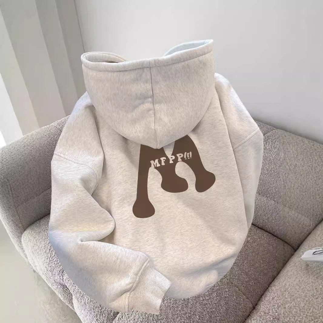 Damen Kapuzenpullover mit kreativem grafischen Aufdruck Heidi-Mode
