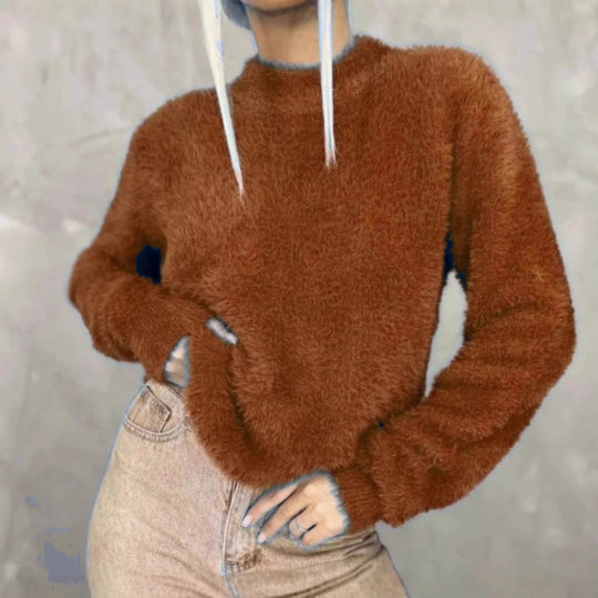 Damen Kuscheliger Pullover Heidi-Mode