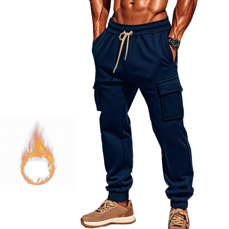 Herren Cargo-Jogginghose mit elastischem Bund und multifunktionalen Taschen Heidi-Mode