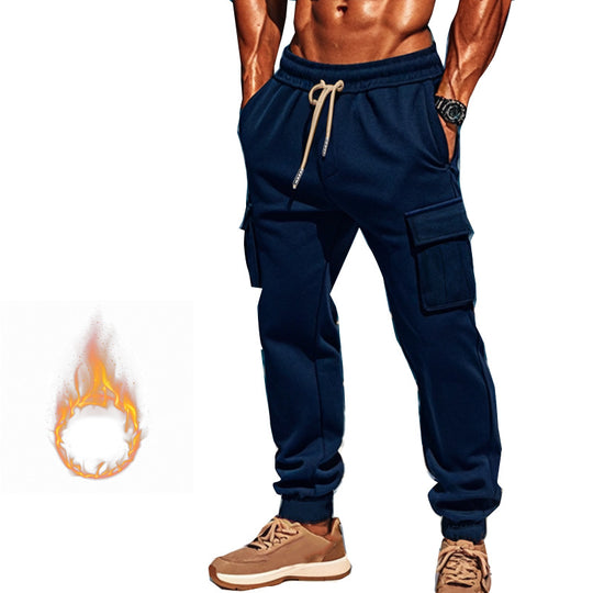 Herren Cargo-Jogginghose mit elastischem Bund und multifunktionalen Taschen Heidi-Mode