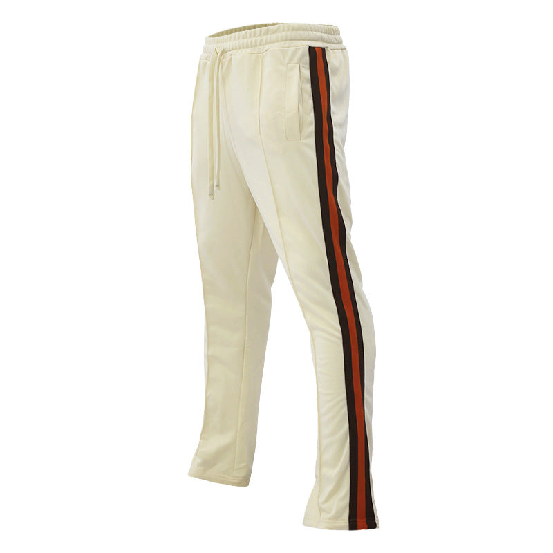 Herren sportliche Sweatpants mit seitlichen Kontraststreifen Heidi-Mode