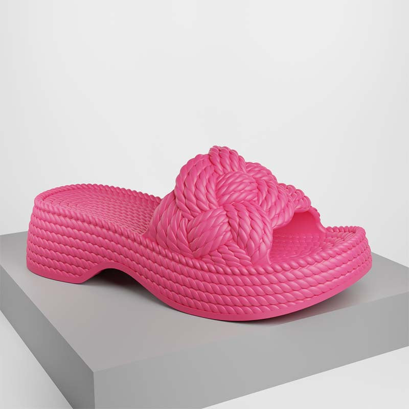 Damen modische Badeschuhe mit strukturiertem Obermaterial Heidi-Mode