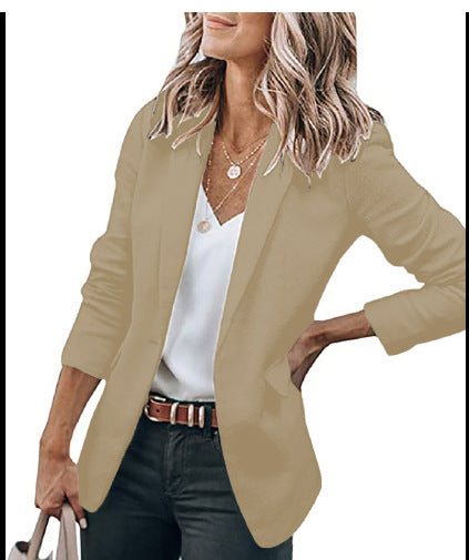 Damen komfortable Blazerjacke mit strukturiertem Design und eleganten Akzenten Heidi-Mode