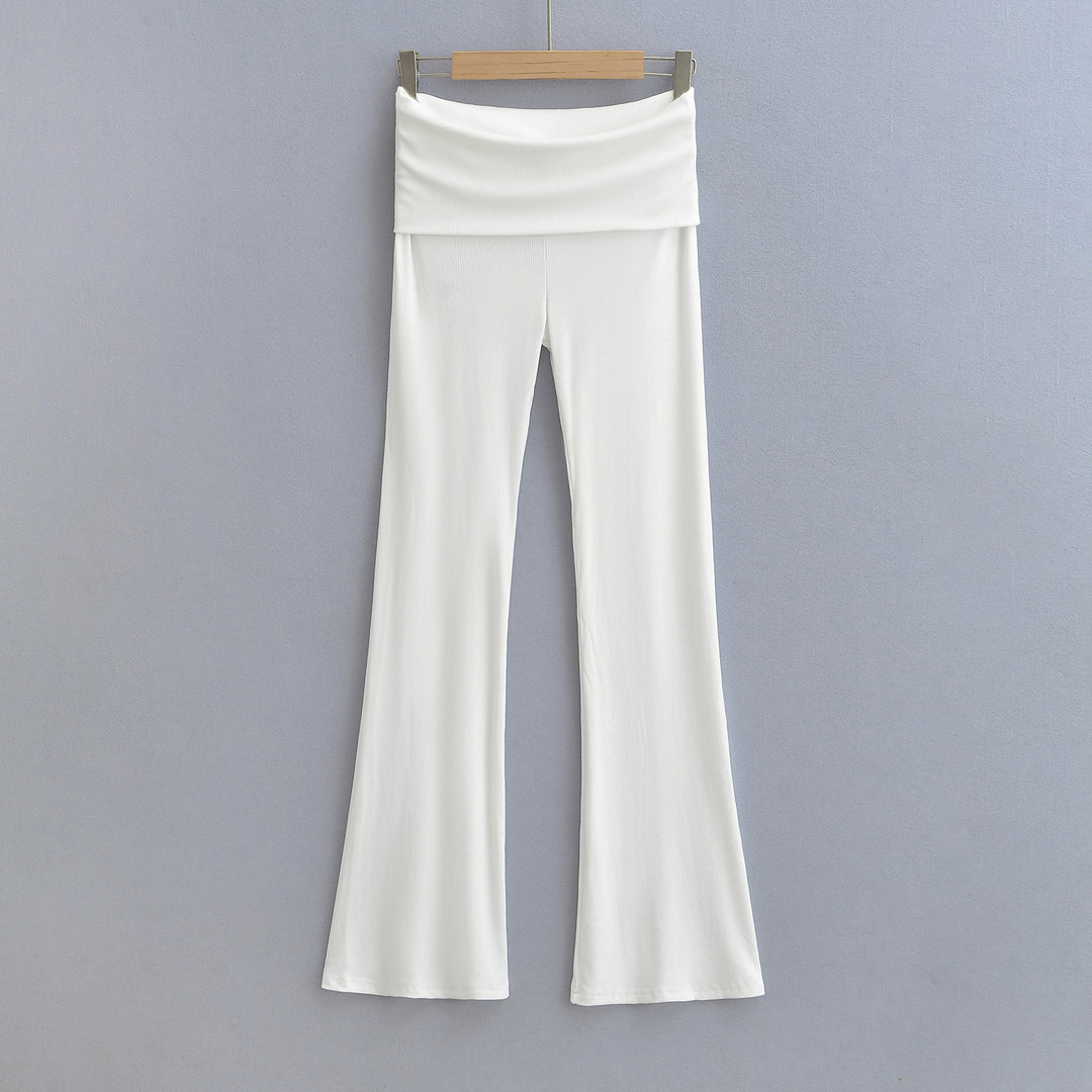 Damen Flared Yoga-Hose mit hohem Bund und elastischem Komfort Heidi-Mode