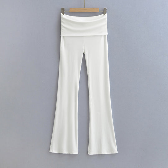 Damen Flared Yoga-Hose mit hohem Bund und elastischem Komfort Heidi-Mode