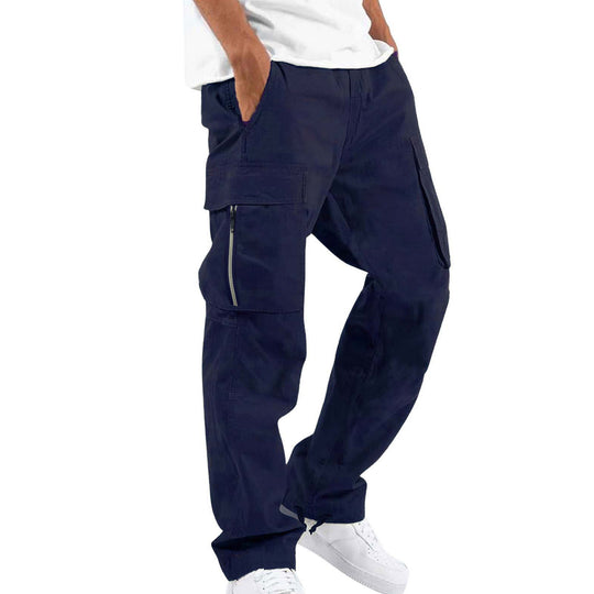 Herren robuste Cargo-Jeans mit seitlichen Reißverschlusstaschen Heidi-Mode
