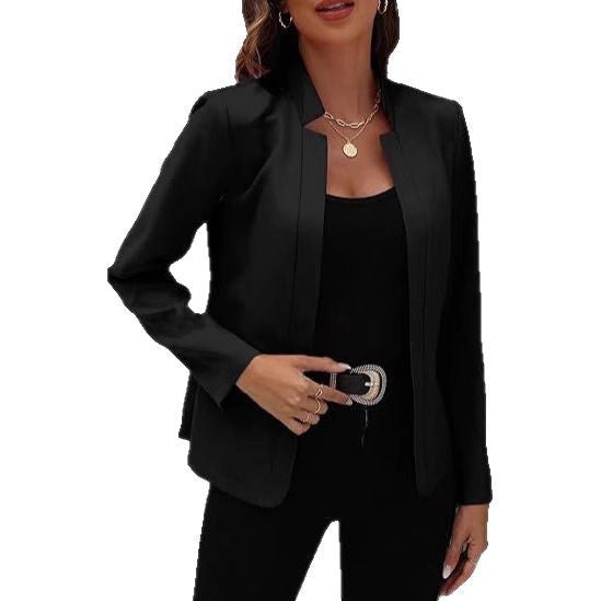 Damen eleganter Blazer mit modernem Schnitt und dezenter Knopfdetail Heidi-Mode