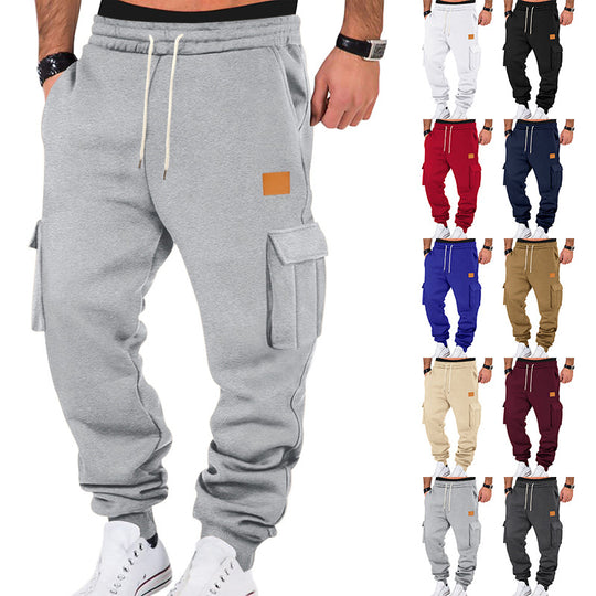 Herren Cargo-Sweatpants mit praktischen Seitentaschen und elastischem Bund Heidi-Mode