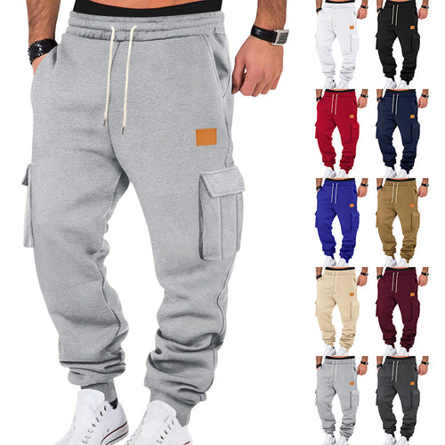 Herren Cargo-Sweatpants mit praktischen Seitentaschen und elastischem Bund Heidi-Mode
