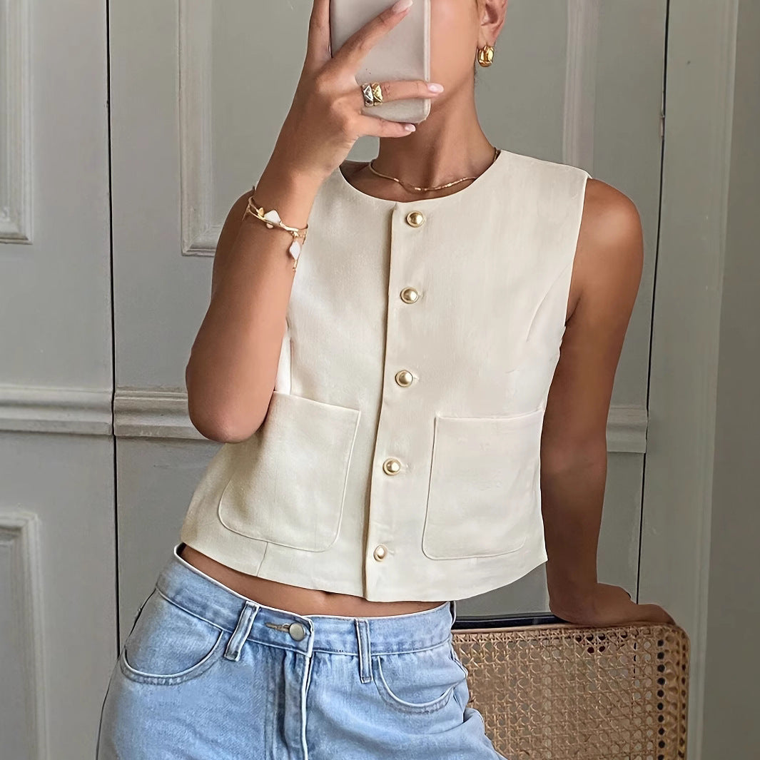 Damen modischer ärmelloser Blazer Heidi-Mode