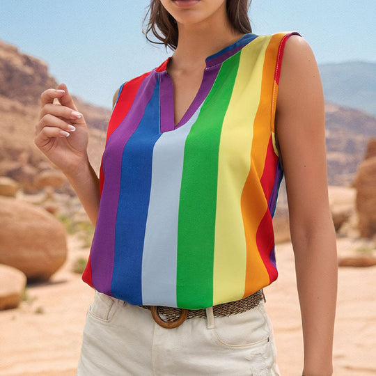 Damen ärmelloses Farbverlauf Oberteil Heidi-Mode