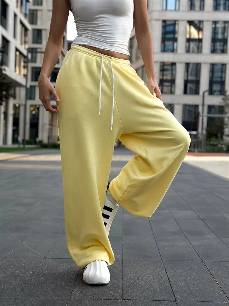Damen Bequeme Freizeithose mit weitem Schnitt und elastischem Bund Heidi-Mode