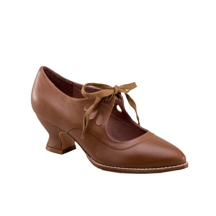 Damen Elegante Schnürpumps mit moderner Öffnung und klassischem Design Heidi-Mode