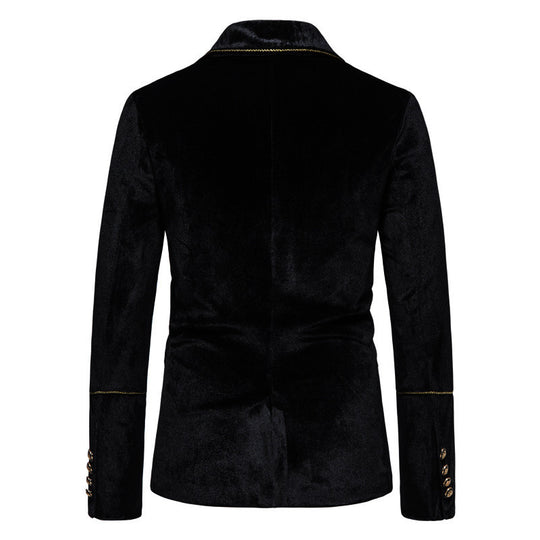 Herren elegantes Samtanzugset mit glänzendem Finish und modernem Schnitt Heidi-Mode