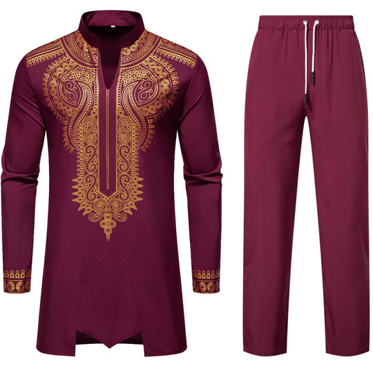 Herren Traditionelles Kaftan-Outfit mit einzigartiger Stickerei Heidi-Mode
