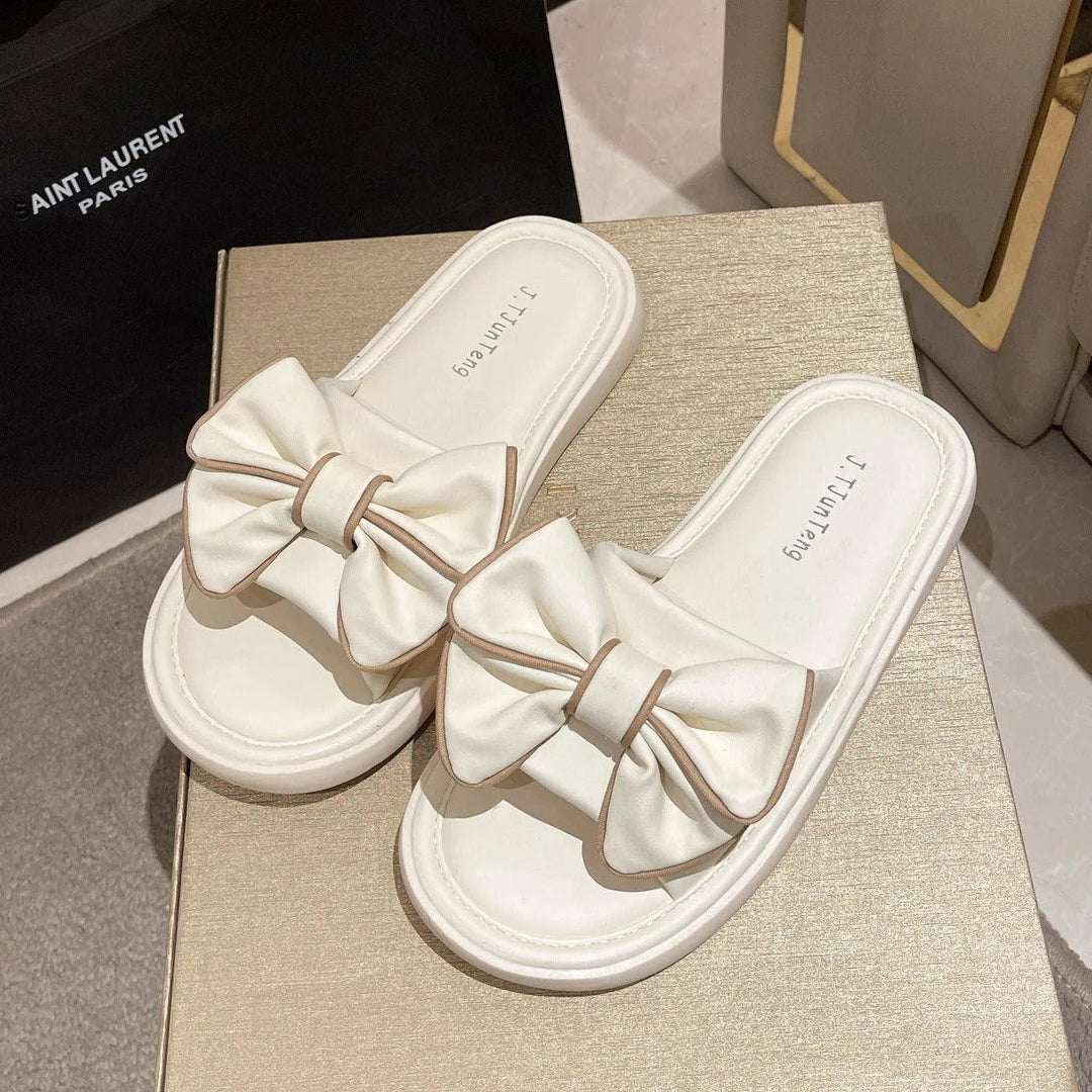 Heidi-Mode | Französischer Stil Hausschuhe mit Schleife
