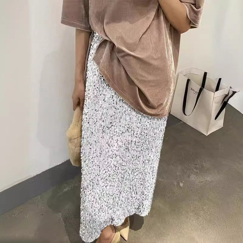Heidi-Mode | Elegante Schlitzelastische Gerade Lange Rock