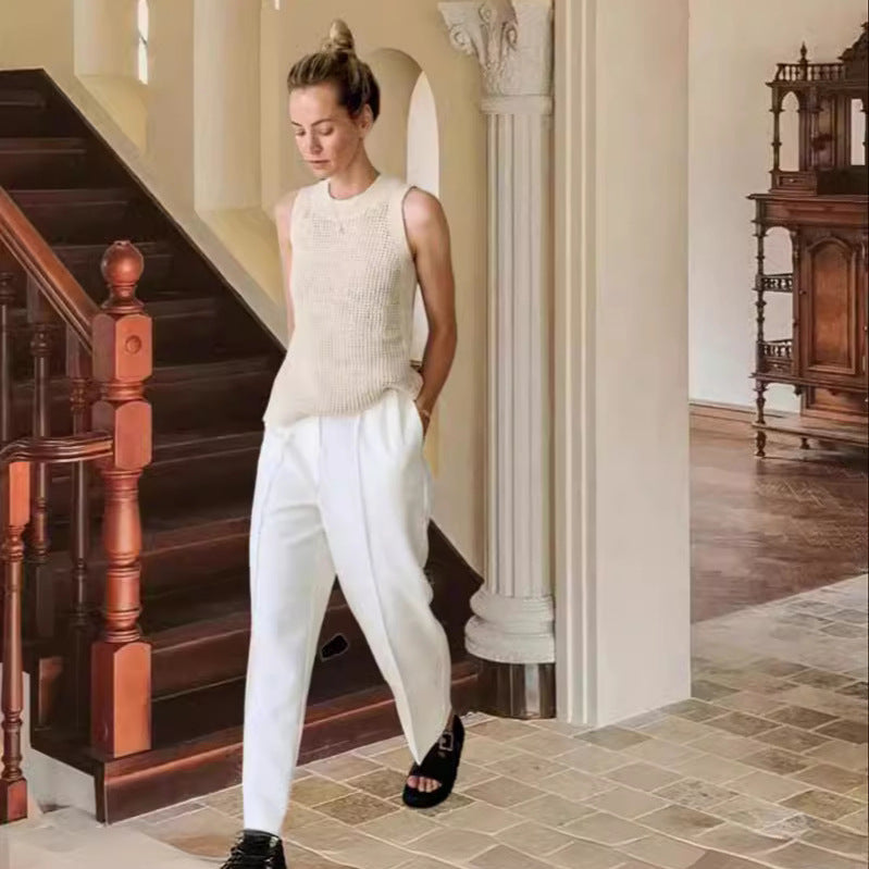 Damen Strickoberteil mit raffiniertem Lochmuster Heidi-Mode