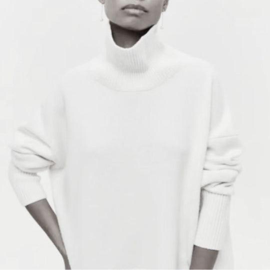 Damen Modischer Rollkragenpullover aus weichem Material Heidi-Mode