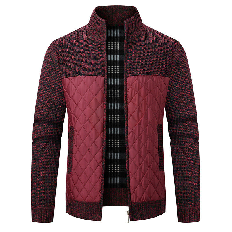 Herren modische Übergangsjacke mit strukturiertem Design und isolierendem Innenfutter Heidi-Mode