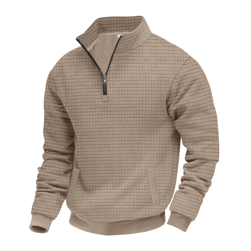 Herren sportlicher Pullover mit halbhoch geschlossenem Kragen Heidi-Mode
