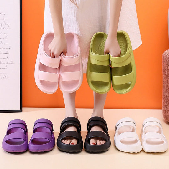Heidi-Mode | Orthopädische Sandalen Comfort Plus Pantoletten mit Doppelriemen Gepolsterte, Lässige Slip-On-Sandalen