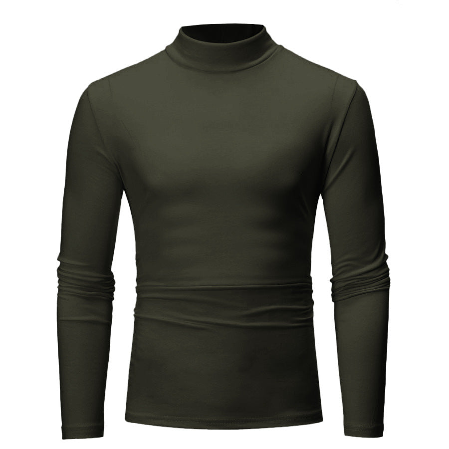 Herren Rollkragenpullover mit enger Passform und edel strukturiertem Material Heidi-Mode