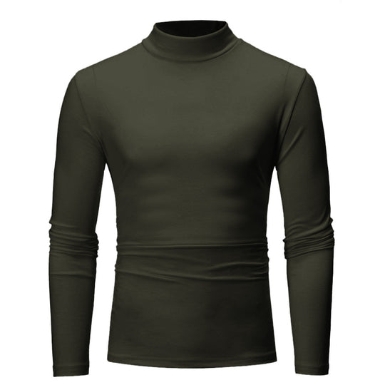 Herren Rollkragenpullover mit enger Passform und edel strukturiertem Material Heidi-Mode