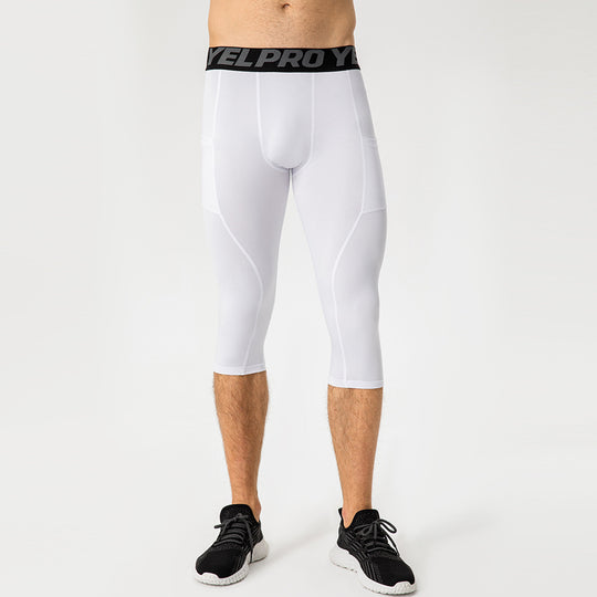 Herren Sportliche Kompressions-Leggings mit praktischen Taschen und atmungsaktiver Technologie Heidi-Mode