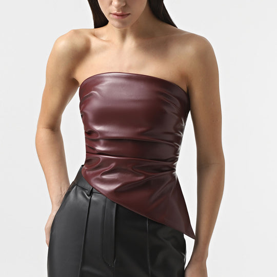 Damen Oberteil im eleganten Wickeldesign Heidi-Mode