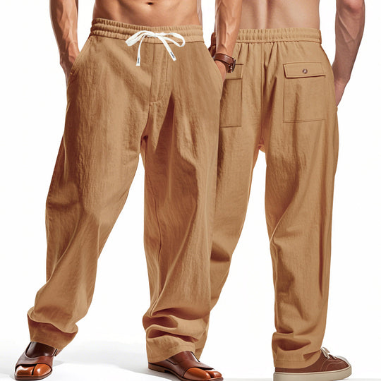 Herren bequeme Freizeithose mit elastischem Bund und seitlichen Taschen Heidi-Mode