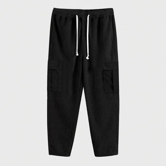 Damen lässige Freizeithose mit praktischen Cargo-Taschen und elastischem Bund Heidi-Mode
