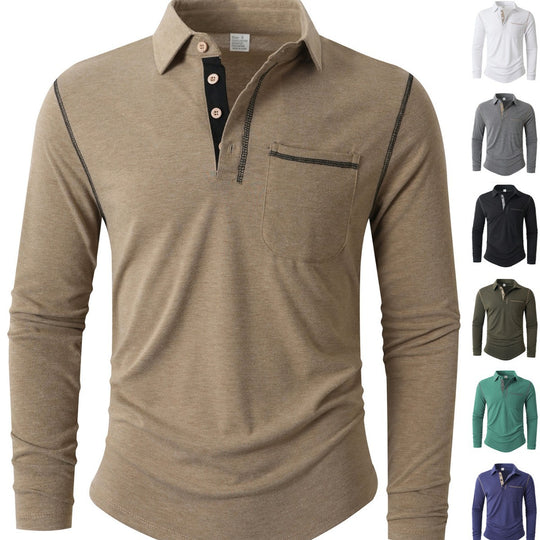 Herren Langarm Poloshirt Heidi-Mode