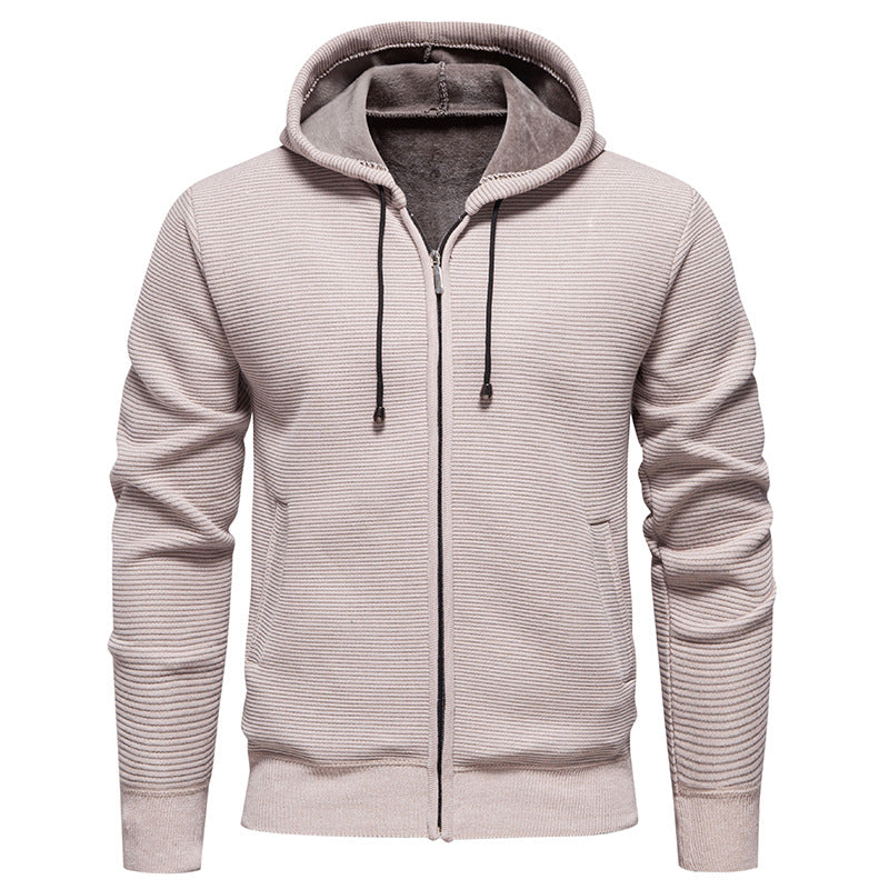 Herren sportliche Fleecejacke mit hohem Kragen und Reißverschluss Heidi-Mode