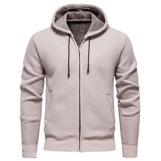Herren sportliche Fleecejacke mit hohem Kragen und Reißverschluss Heidi-Mode