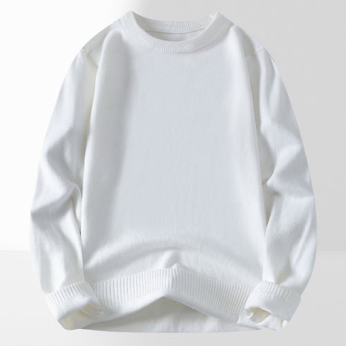 Damen bequemer und eleganter Rundhalsausschnitt Pullover Heidi-Mode