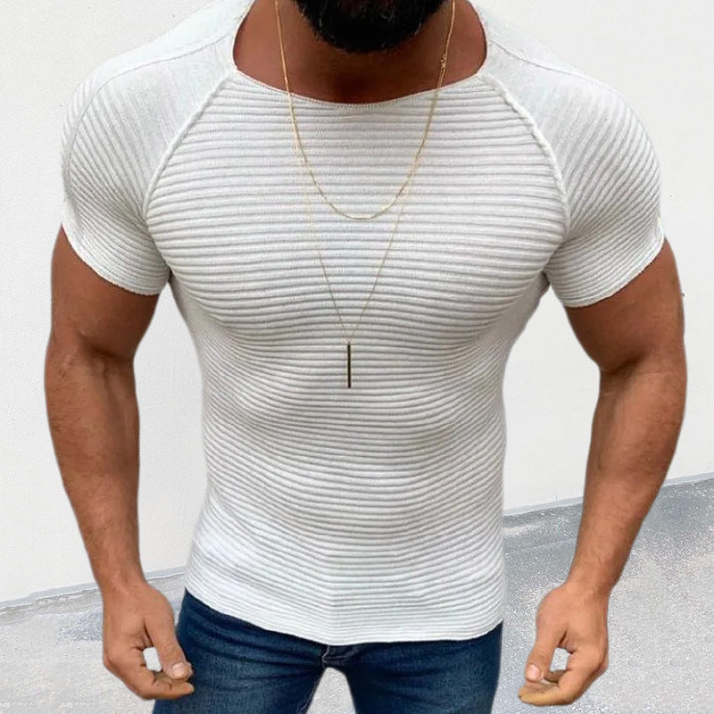 Herren figurbetontes Kurzarmshirt Heidi-Mode
