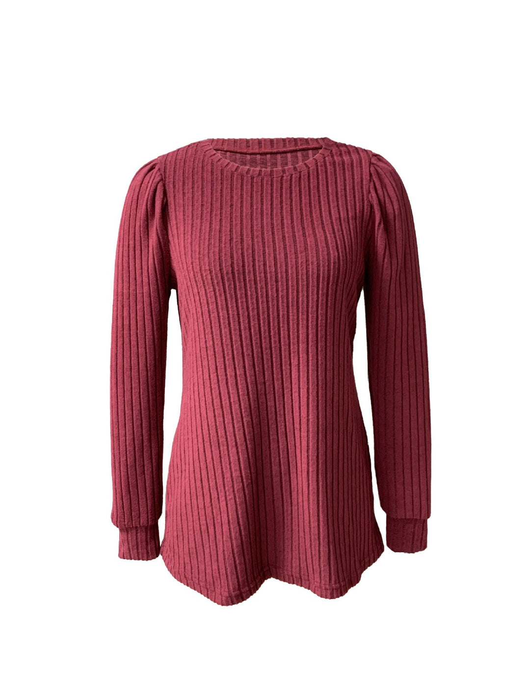 Damen stilvolles Pullover mit gerafften Ärmeln Heidi-Mode