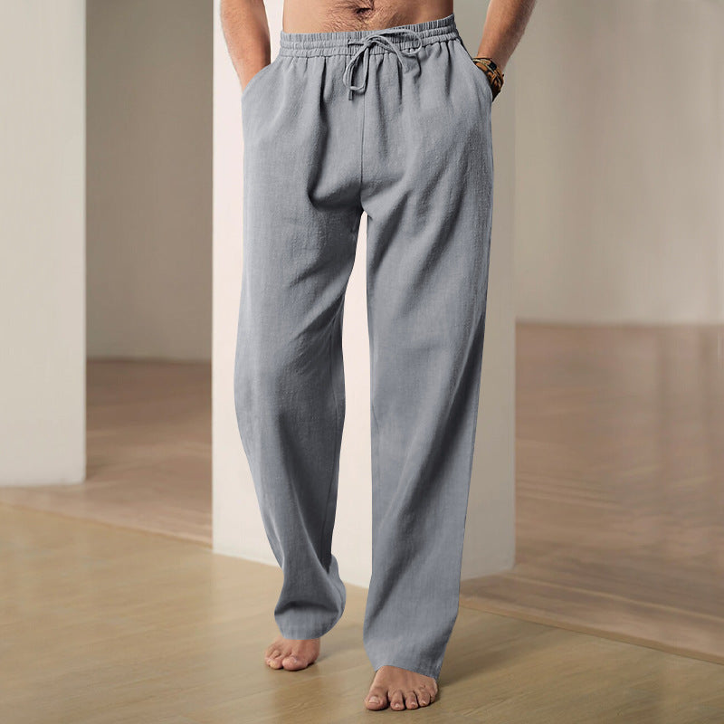 Herren Bequeme Freizeithose mit elastischem Bund und seitlichen Eingrifftaschen Heidi-Mode