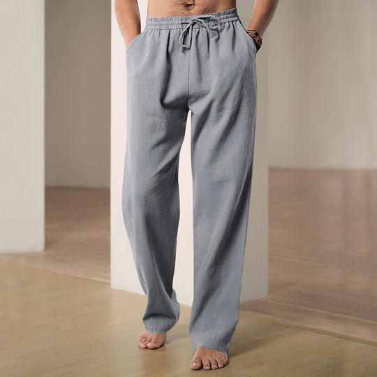 Herren Bequeme Freizeithose mit elastischem Bund und seitlichen Eingrifftaschen Heidi-Mode