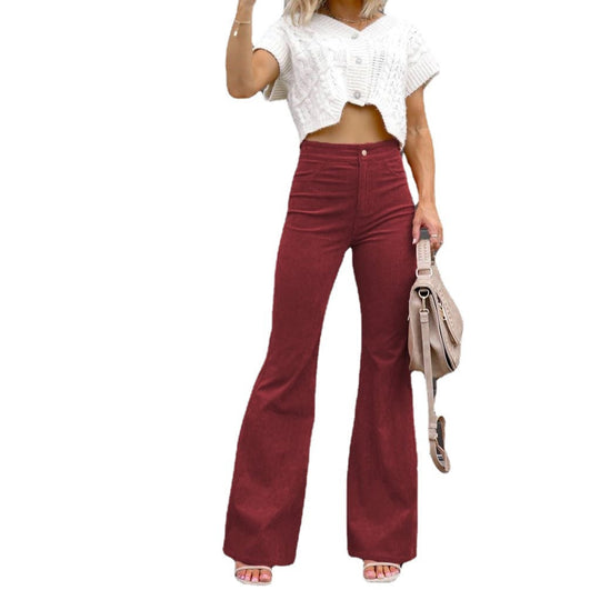 Damen Flared Jeans mit hohem Bund und figurformendem Schnitt Heidi-Mode