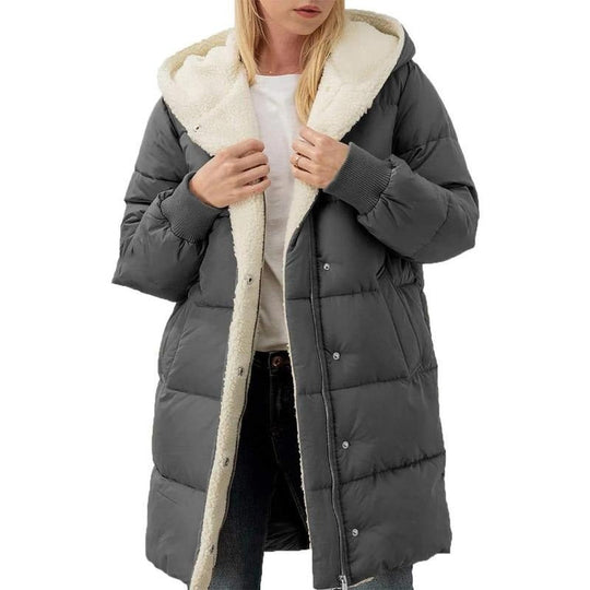 Heidi-Mode | Luxuriöse Wendbare Baumwolljacke mit Kapuze