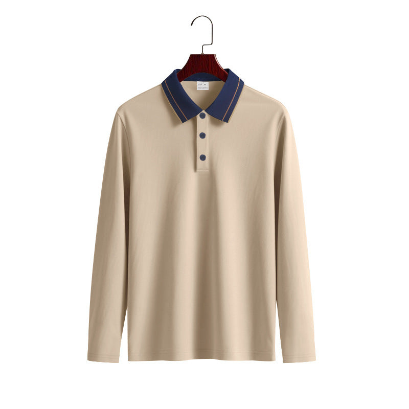 Herren Langarm-Poloshirt aus weichem Baumwollmix mit strukturiertem Kragen Heidi-Mode